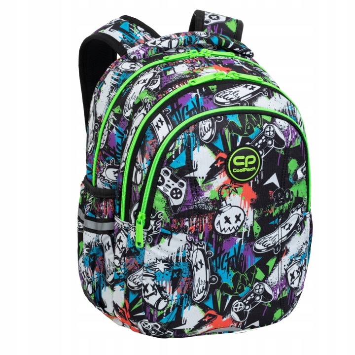 Iskolai hátizsák, Coolpack, Joy, Peek A Boo modell, 21L, 3 szoba, 28x39x17 cm, Többszínű
