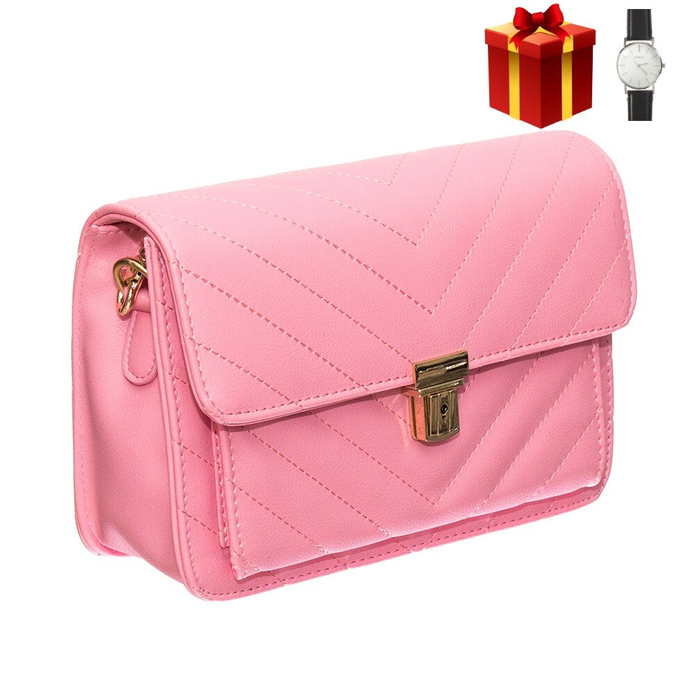 Geanta de dama Venti, Kiara Pink, piele ecologica