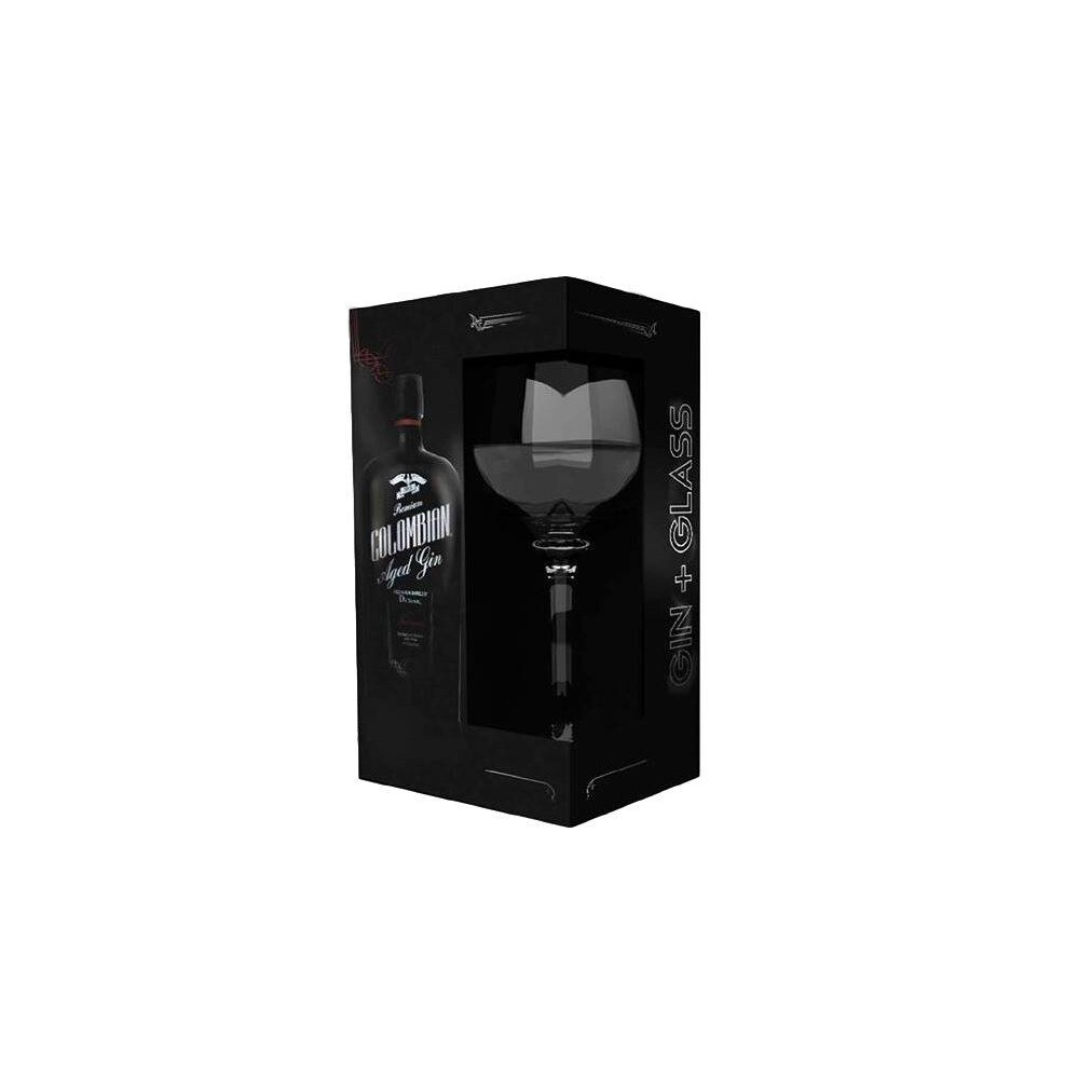 Gin Colombian Treasure, cu pahar