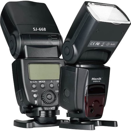 Blitz Menik Speedlite SJ-668, Compatibila cu Canon / Nikon DSLR