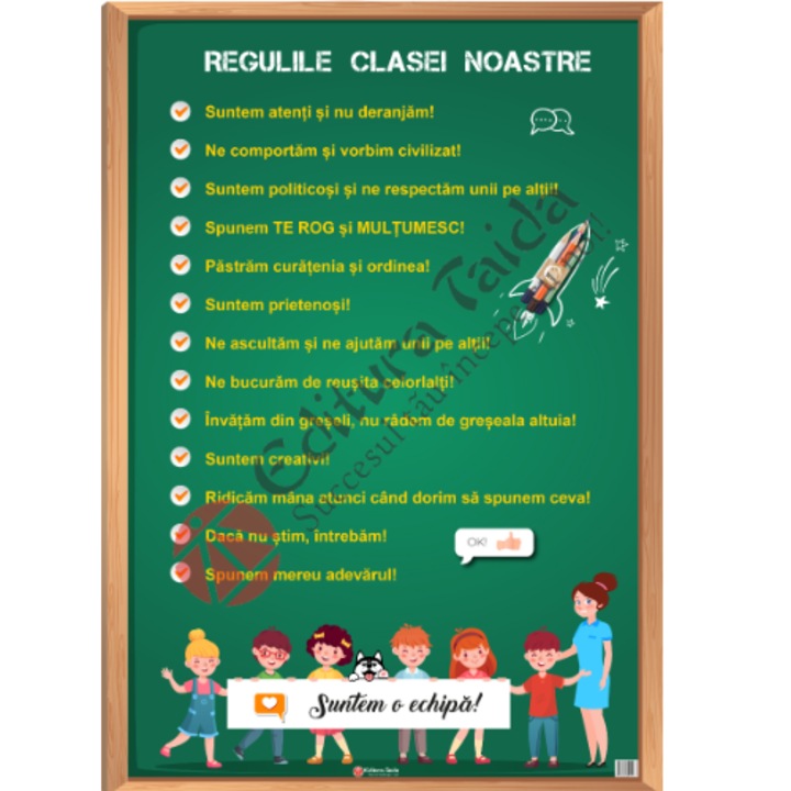 Plansa A2 - Regulile clasei, Taida