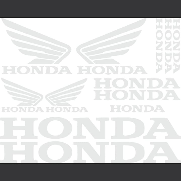 Set Stickere Honda Moto Alb