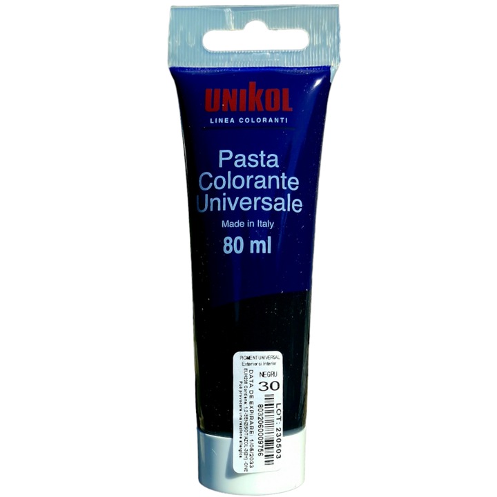 Univerzális színező paszta, 80ml UNIKOL, fekete30