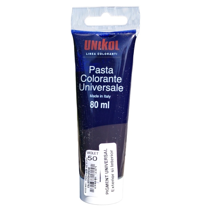 Univerzális színező paszta, 80ml UNIKOL, lila50