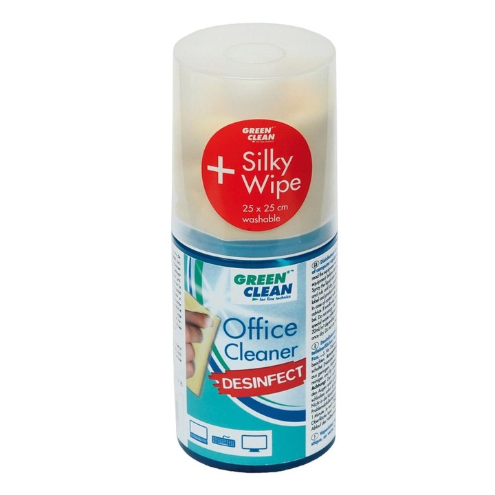 Spray dezinfectant cu carpa pentru curatarea echipamentelor informatice, Green Clean Office, 200 ml