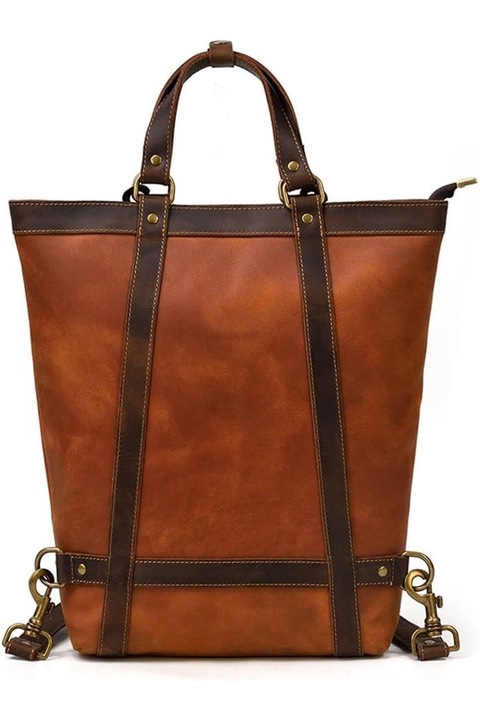 Geanta din Piele Naturala 100% Cowhide Neonaturals, Neosimply Crazy Horse Handmade, casual, catarame de alama