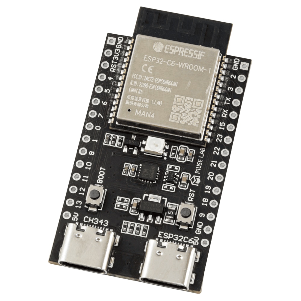 ESP32-C6-DevKitC-1 Development Board w/ 8MB SPI Flash Wifi Bluetooth Zigbee