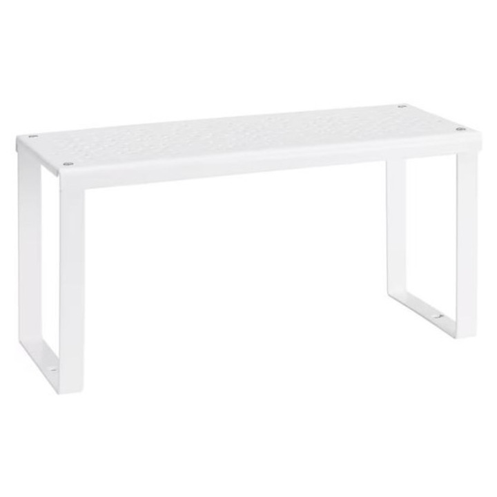 Органайзер за кухненски шкаф и други мебели, бял, 32x13x16 см, тесен, стомана