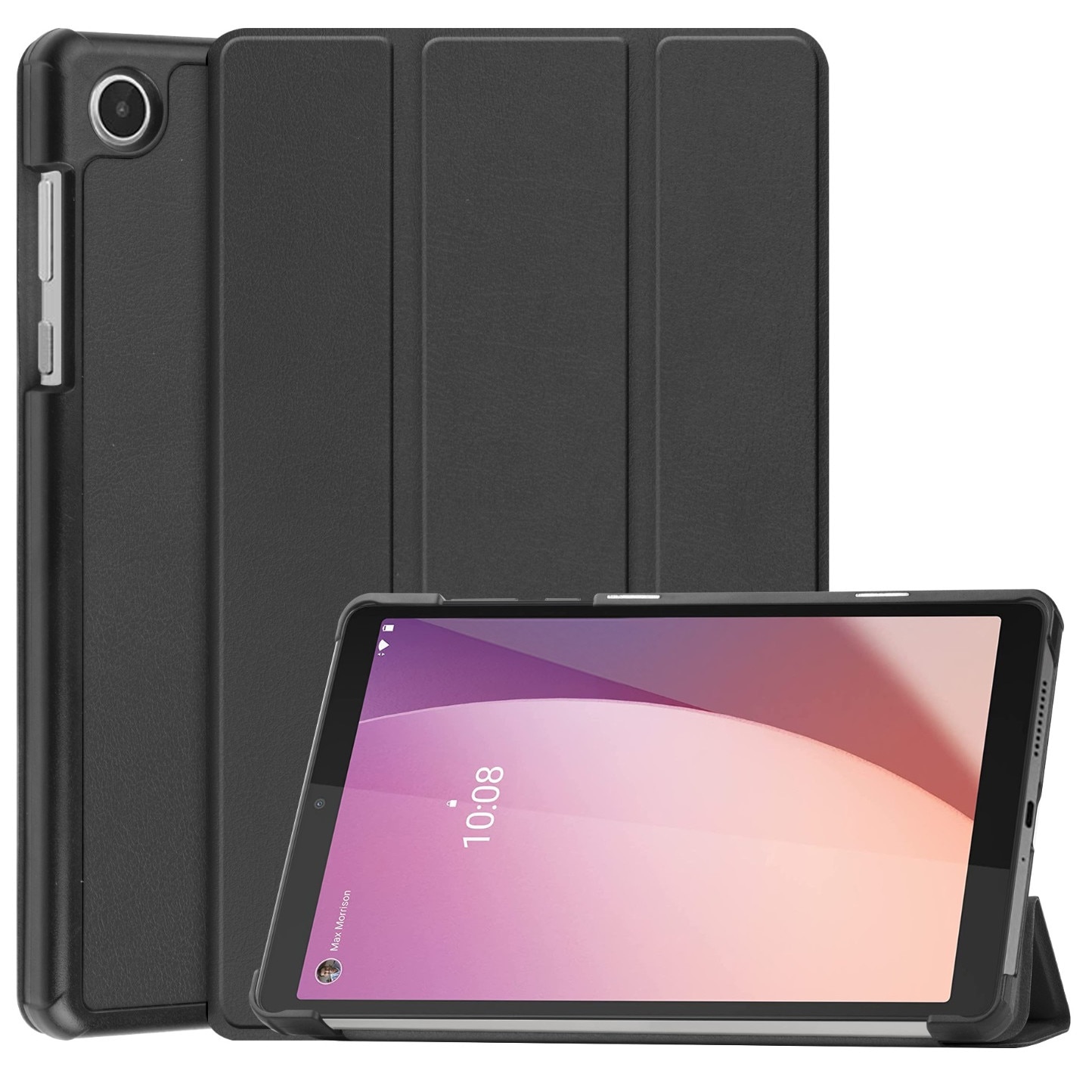 Husa tableta, Piele ecologica/Plastic, Compatibil cu Lenovo Tab M8 4GEN, Negru