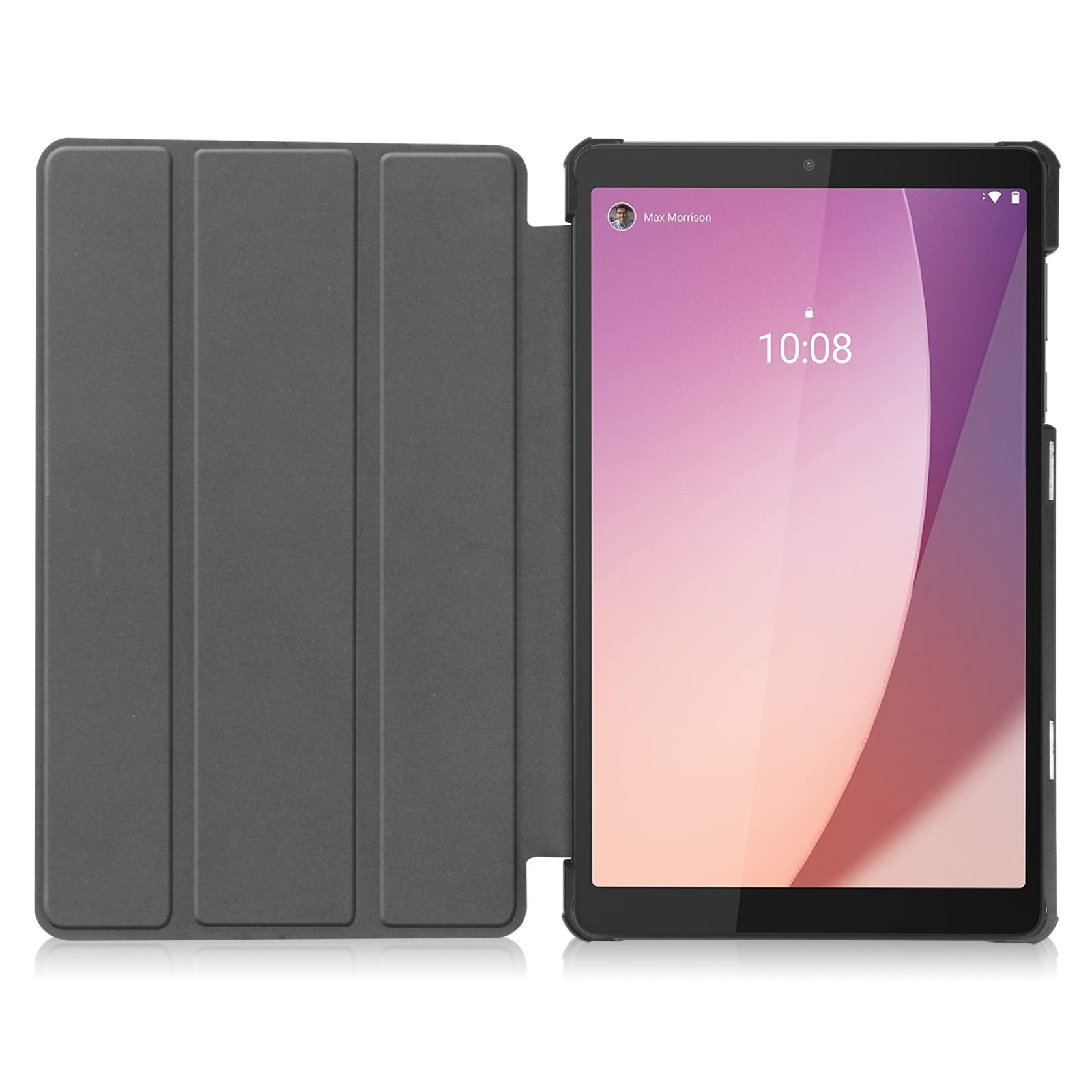 Husa tableta, Piele ecologica/Plastic, Compatibil cu Lenovo Tab M8 4GEN, Negru