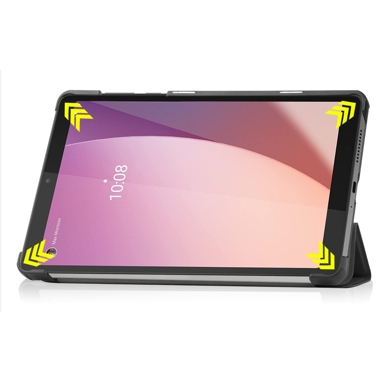 Husa tableta, Piele ecologica/Plastic, Compatibil cu Lenovo Tab M8 4GEN, Negru