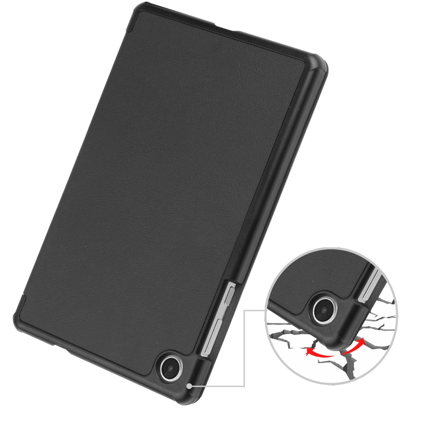 Husa tableta, Piele ecologica/Plastic, Compatibil cu Lenovo Tab M8 4GEN, Negru