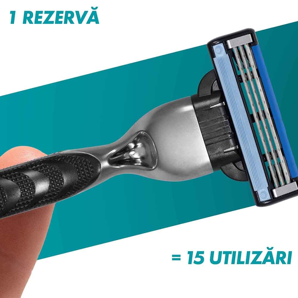 Set cadou Gillette Mach3: Aparat de ras + 1 Lama de rezerva + Gel