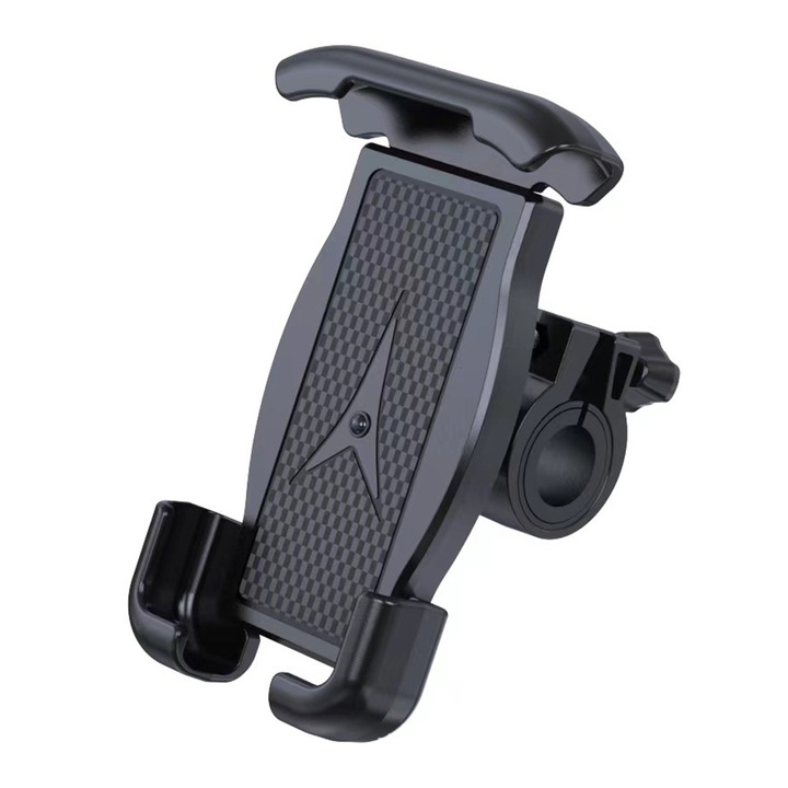 Telefontartó, sundiguer, kerékpárhoz és motorhoz, 360°-ban állítható, Fekete