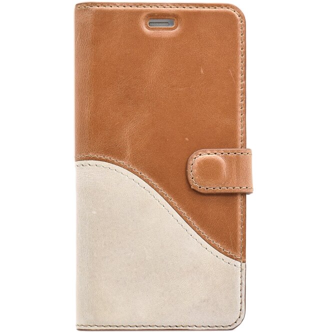 Husa de protectie Tellur Book, Wave, piele, pentru Huawei P9, Maro/Alb