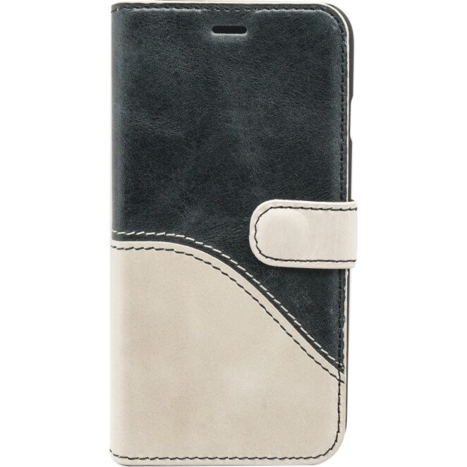Husa de protectie Tellur Book, Wave, piele, pentru iPhone 8 / iPhone 7, Negru/Alb