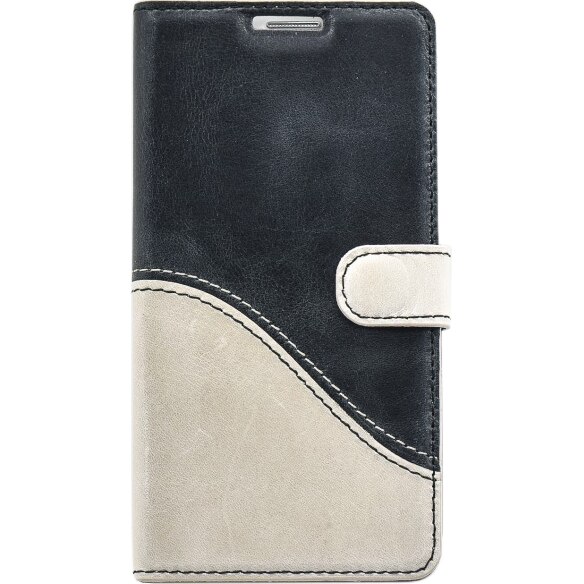 Husa de protectie Tellur Book, Wave, piele, pentru Samsung S7, Negru/Alb