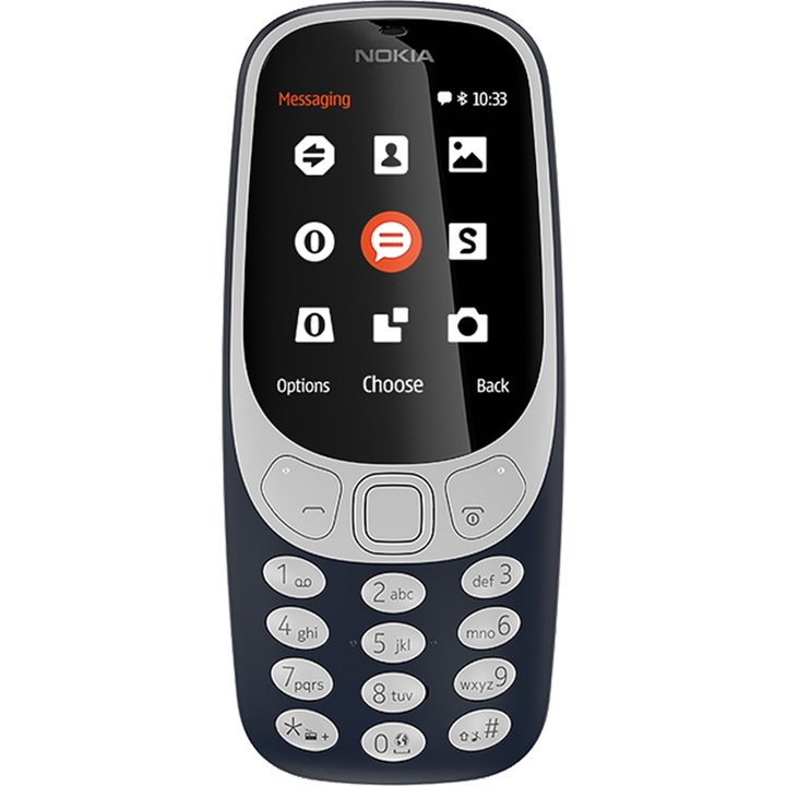 Мобилен телефон Nokia 3310 (2017), Dual SIM, Dark Blue