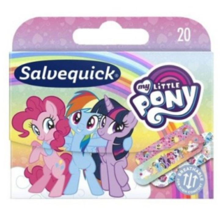 Лепенки Salvequick, My Little Pony за деца, 20 броя - Дълъг срок на годност!, 7023343