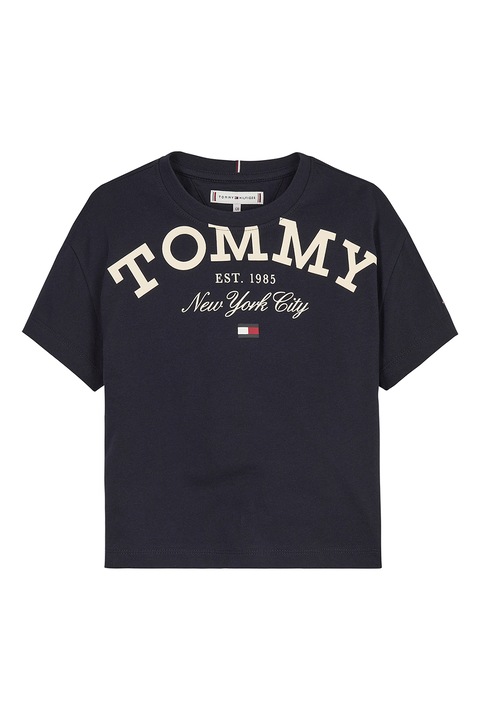 Tommy Hilfiger, Kerek nyakú logós póló, Tengerészkék