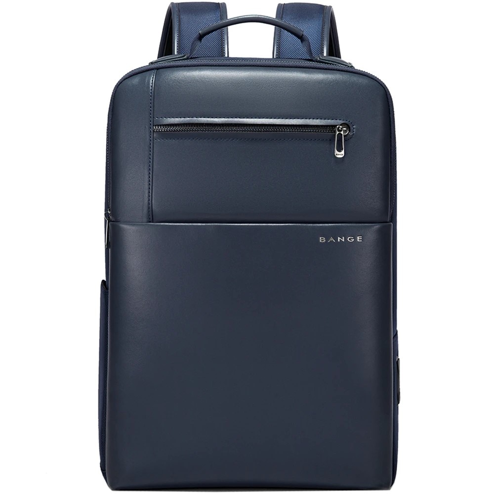 Rucsac laptop 15.6" business ingust, cu port de incarcare USB, Bange, 30x12x43 cm, Albastru