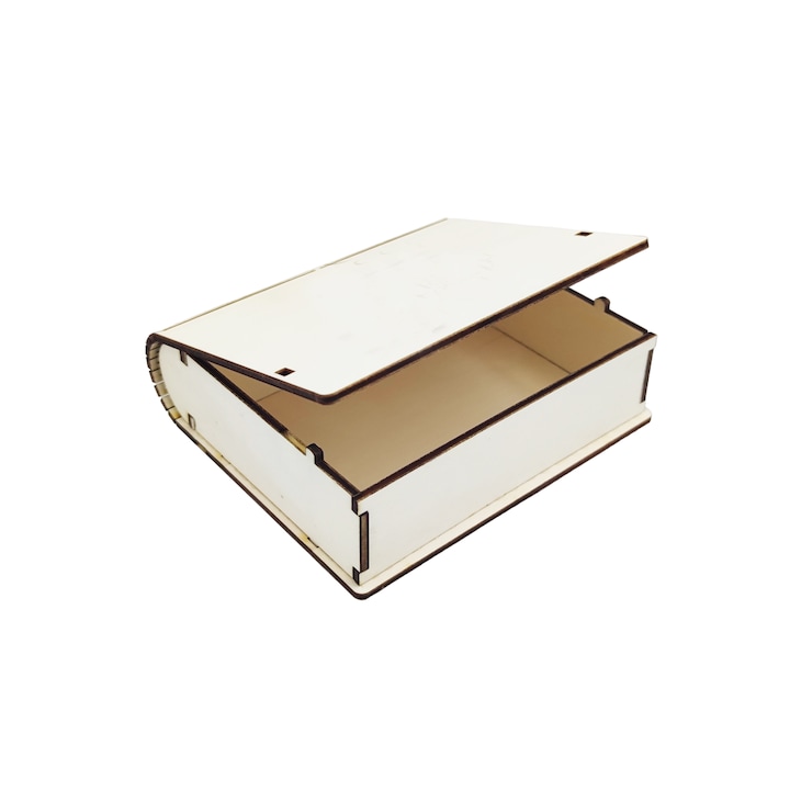 Cutie pentru cadouri din lemn sub forma de carte 19x14x5 cm