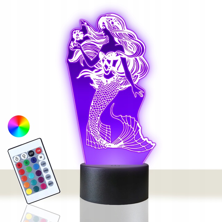 Lampa birou 3D, Plexido, LED, Iluminare multicolora