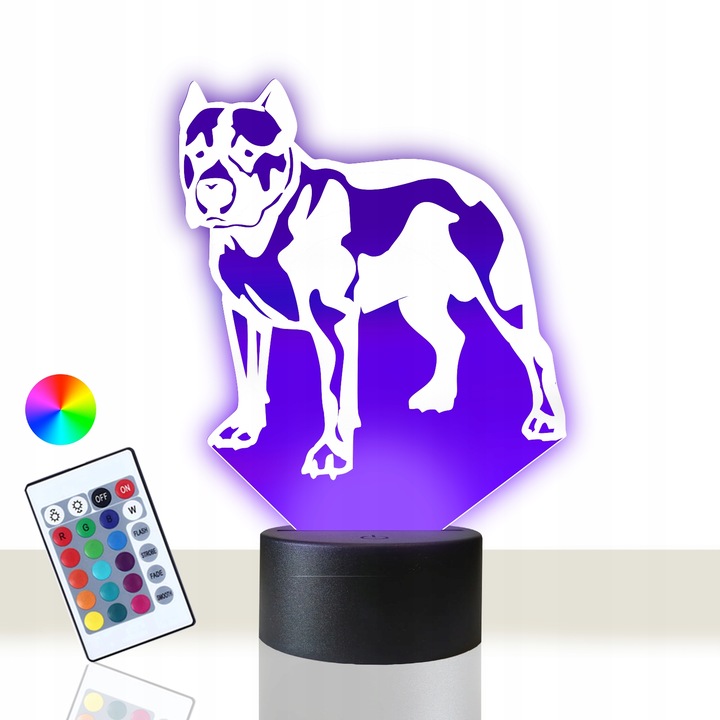 Lampa birou 3D, Plexido, LED, Iluminare multicolora