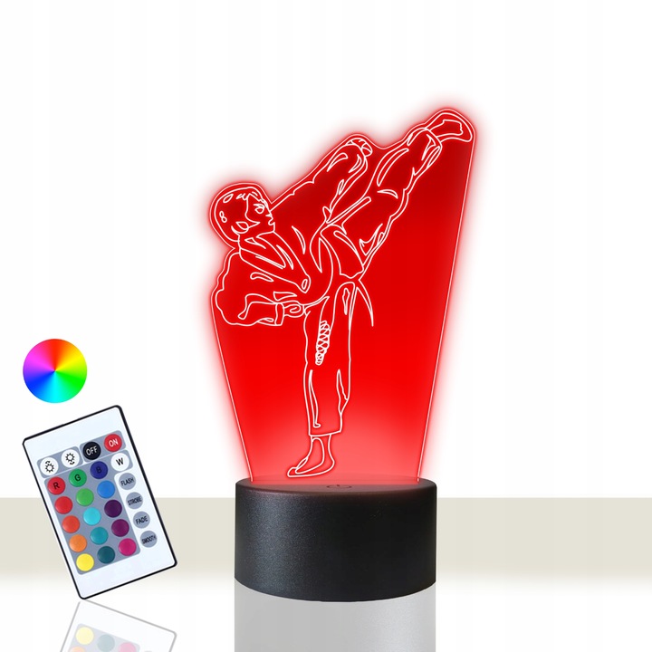 Lampa birou 3D, Plexido, LED, Iluminare multicolora