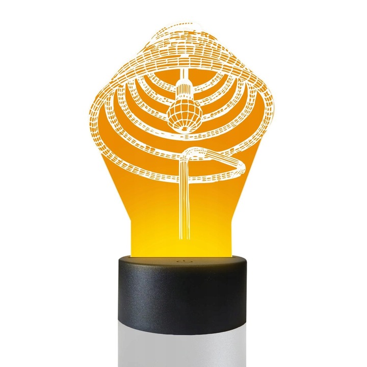 Lampa de masa, 3D, LED, 16Culori, Plexido