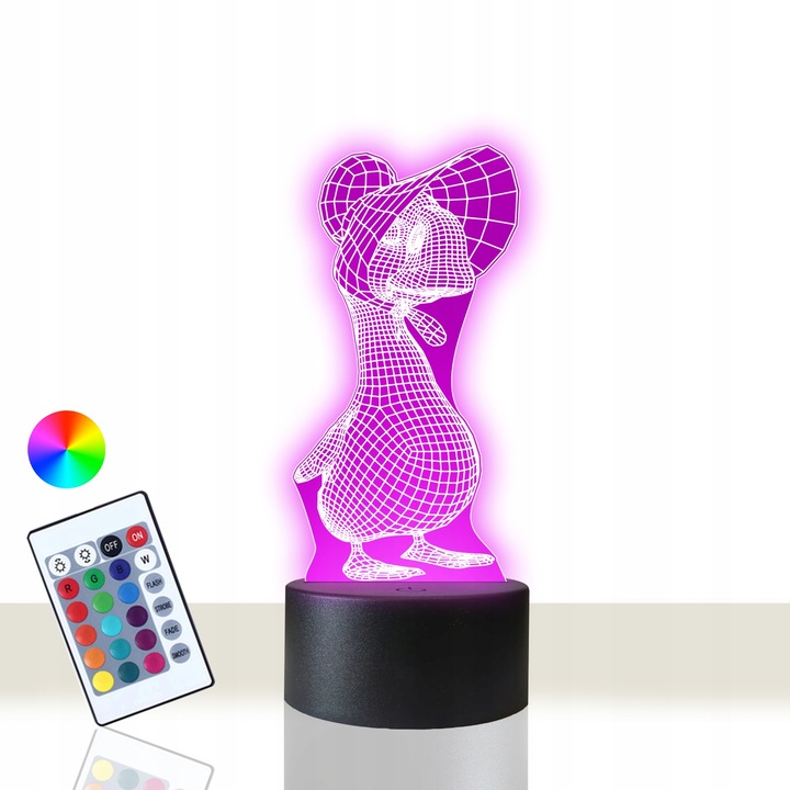 Lampa birou 3D, Plexido, LED, Iluminare multicolora