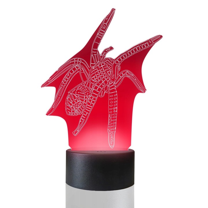 Lampa de masa 3D cu LED, 16 culori, Plexido, Tarantula