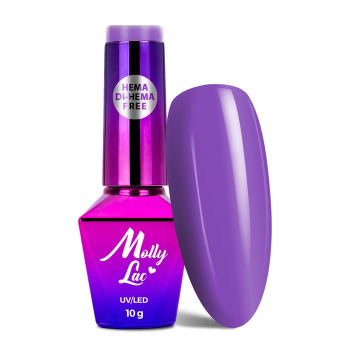 Lamp лак за нокти, MollyLac, Purple, 10 g, № 726