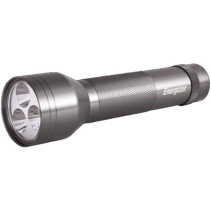 Фенерче Energizer Metal LED, 135 лумена, 2xD, Включени батерии, Алуминий