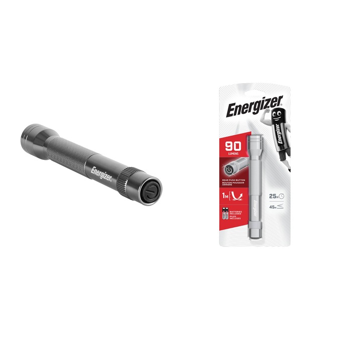 Фенер Energizer Metal, LED, 90 лумена, Включени 2 x AA, батерии, Metal