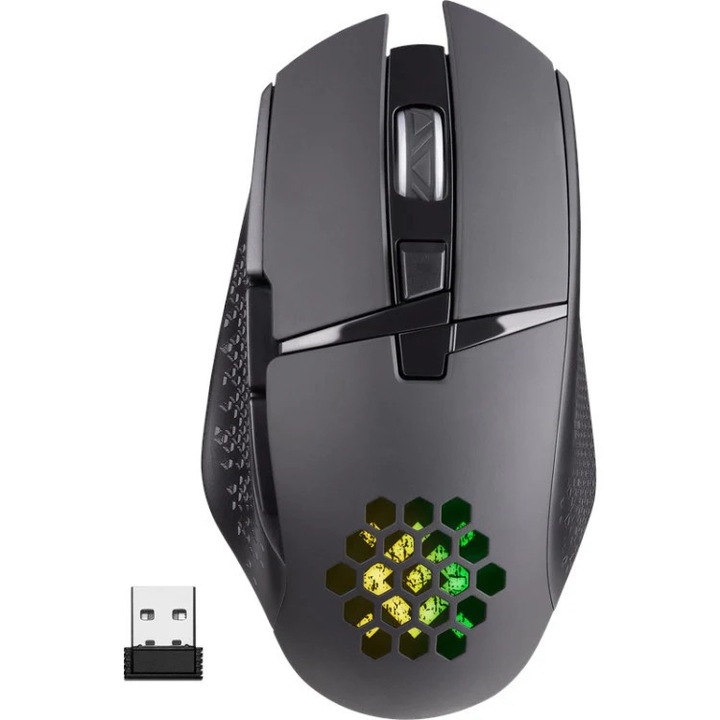 Mouse optic, Defender, RGB, 3200DPI, Negru