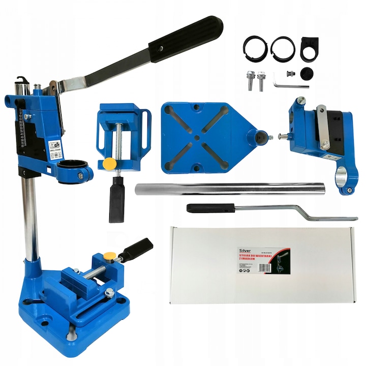 Stativ suport stand masina aparat gaurit cu nivel adancime + menghina (S10579)