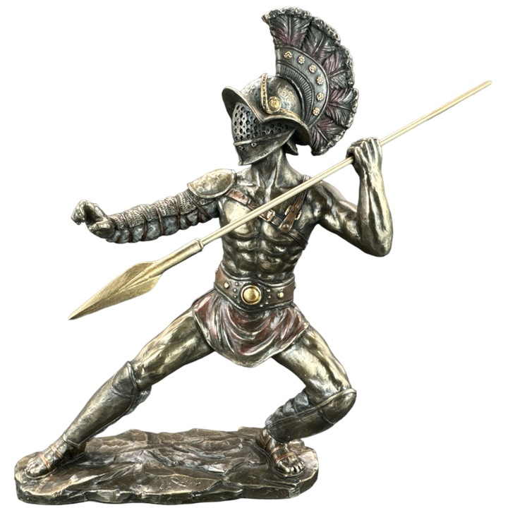 Figurina, Gladiator Murmillo cu Sulita, din Rasina, WU77527A4