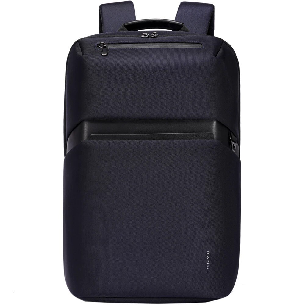Rucsac laptop 15.6", casual business, usor, impermeabil cu buzunar antifurt, porturi USB si tip C, BANGE, 30x16x46 cm, Albastru