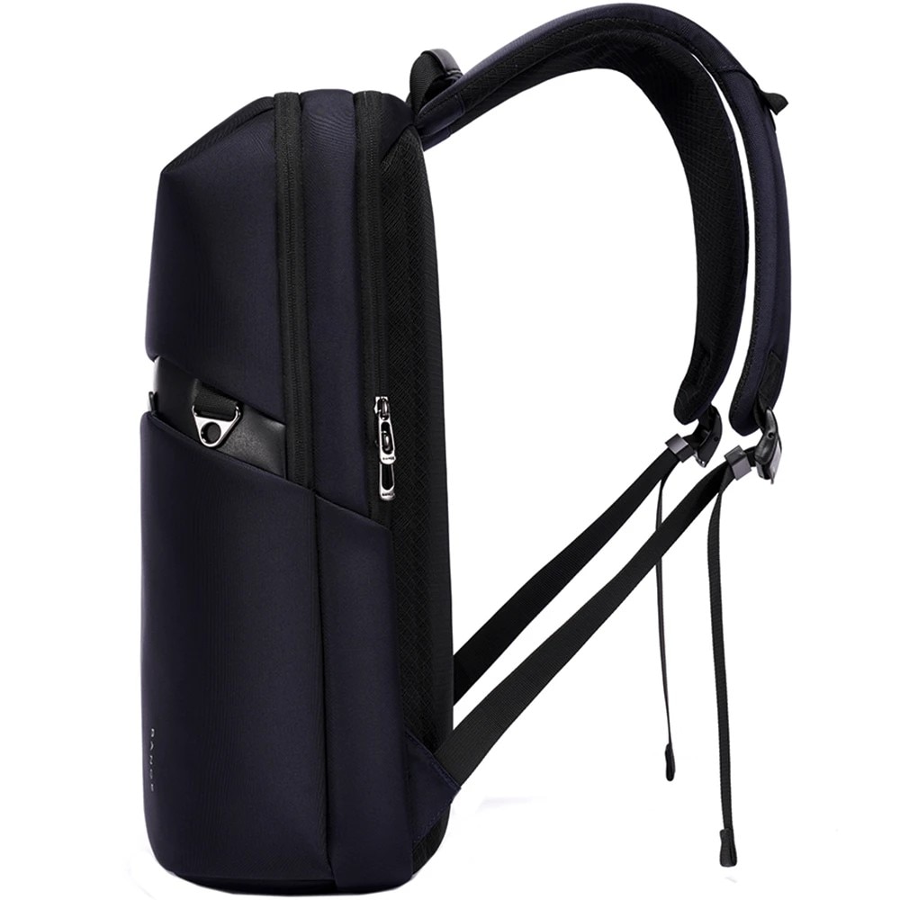 Rucsac laptop 15.6", casual business, usor, impermeabil cu buzunar antifurt, porturi USB si tip C, BANGE, 30x16x46 cm, Albastru