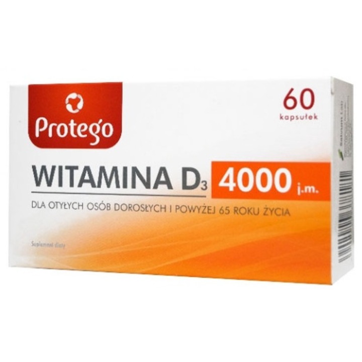 Витамин D 4000 Protego Salvum, За възрастни, 60 капсули