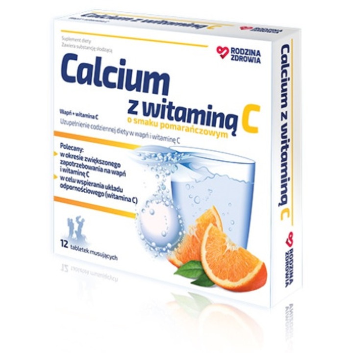 Calciu cu vitamina C, Silesian Pharma, 12 comprimate efervescente