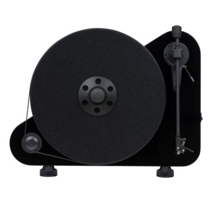 Грамофон, Pro-Ject, силикон/алуминий, черен