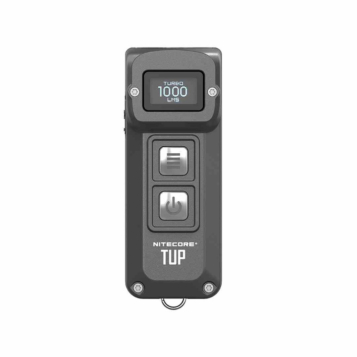 TUP фенер ключодържател, Nitecore, LED, 1000 lm, радиус 180 m, 1200 mAh, 70.3 x 29.5 x 26.2 mm, сив