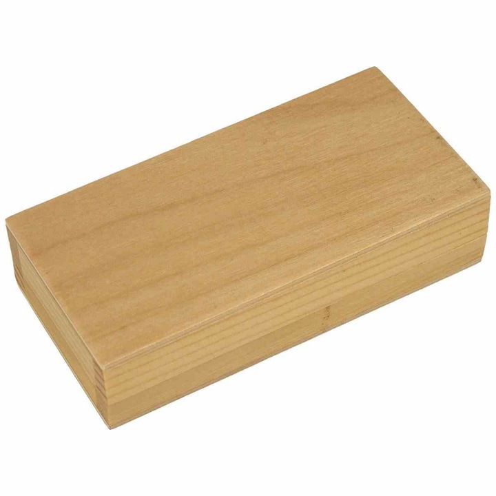 Piatra De Ascutit Naturala, Herbertz Solingen, Original Arkansas 291109, Instrument Plat Pentru Cutite Si Foarfeci, Include Cutie De Depozitare Din Lemn, Utilizare Cu Apa Sau Ulei, Dimensiuni 100x40mm, Gri