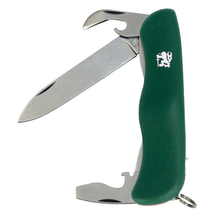 Cutit, Mikov, Inox/PVC, 2.3 mm, 90 mm, 15 mm, 2.3 mm, 110 mm, 115 g, Argintiu/Verde