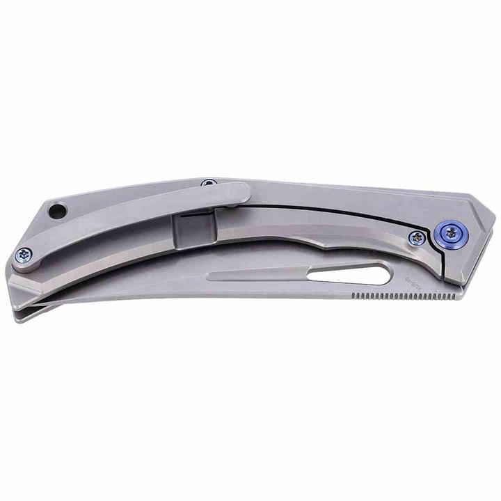 Cutit Pliabil, Kubey, Ku170C, Material Lama Aus-10, Duritate Lama 59-61 Hrc, Material Maner Titan 6Al4V, Mecanism De Blocare Frame Lock, 200 Mm X 90 Mm X 110 Mm X 3,1 Mm, Gri