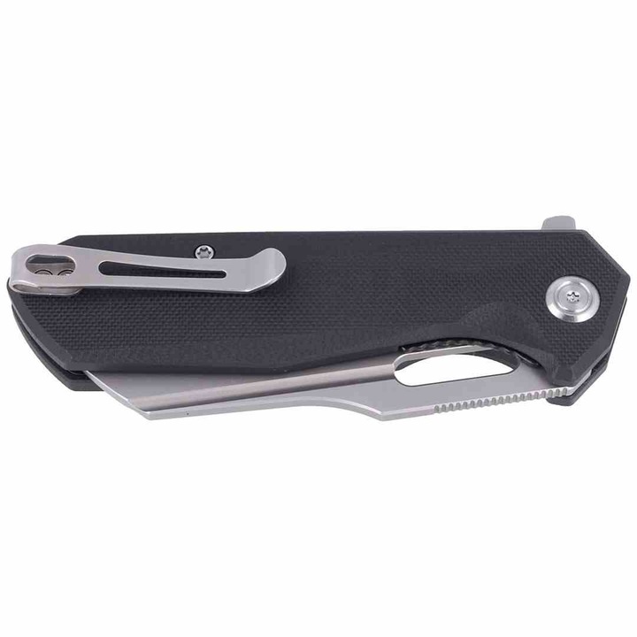 Cutit Pliabil, Kubey, Ku328A, Lama Din Otel Inoxidabil Sandvik 14C28N, Maner Din Compozit G10, Mecanism De Blocare Liner Lock, Rulmenti Sferici Ceramici, 198 Mm X 84 Mm X 3,1 Mm X 114 Mm X 13 Mm, Negru