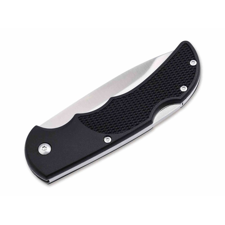 Cutit Pliabil Magnum Boker Hunting Line Single Black cu Lama din Otel Inoxidabil 440C, Maner Ergonomic FRN Negru Texturat, Sistem Blocare Backlock, Ideal pentru Vanatoare, Camping, EDC si Aventuri in Natura, Rezistent si Fiabil