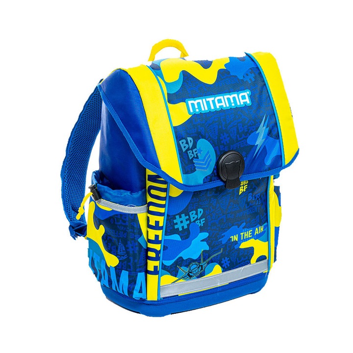 Mitama Upside óvodai és iskolai hátizsák, Ergonomikus, 24 l, Vízálló, 44x30x18 cm, Kék